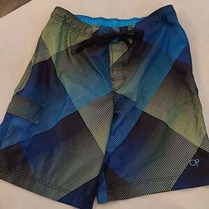 OP men's shorts, geometric design